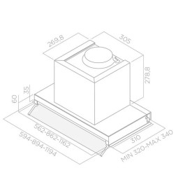 Вытяжка кухонная Elica BOXIN LX/IX/A/60