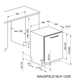 Посудомоечная машина MAUNFELD MLP-123D Light Beam