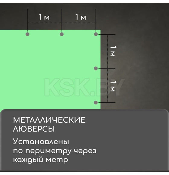 Тент защитный  90г/м2, УФ, 3х4м, тарпаулин, зеленый  микс  3405668 (3405668) 