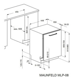 Посудомоечная машина MAUNFELD MLP-08S Light Beam