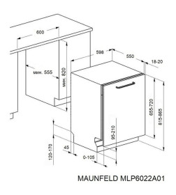 Посудомоечная машина MAUNFELD MLP6022A01 Light Beam