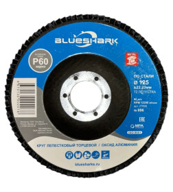 Круг лепестковый по металлу 125мм. P60 КЛТ Blueshark