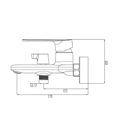 Смеситель для ванны Gross Aqua Scandi, 2550545C 