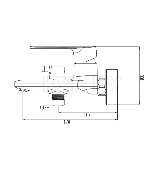 Смеситель для ванны Gross Aqua Scandi, 2550545C  (2550545C) 