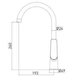 Смеситель для кухни Gross Aqua Scandi, 32425245C