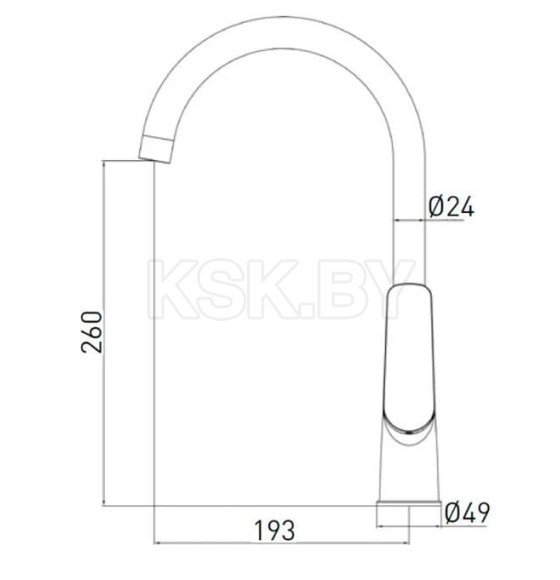 Смеситель для кухни Gross Aqua Scandi, 32425245C (32425245C) 