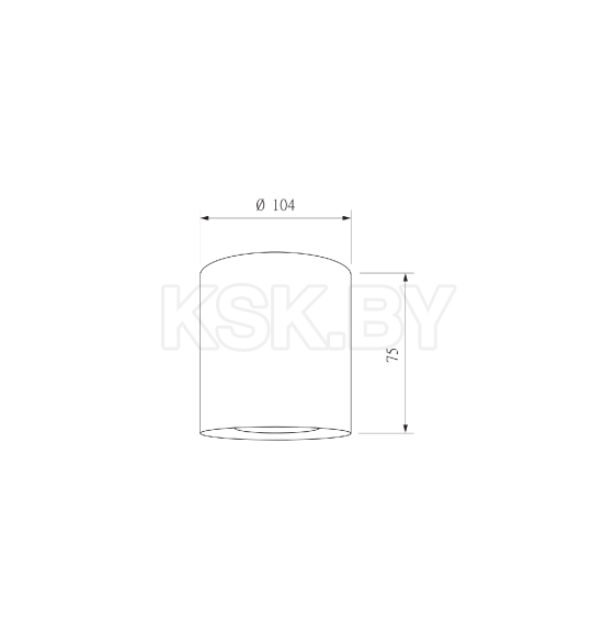 Светильник светодиодный стационарный черный матовый DLR026 6W 3000K (a063934) 