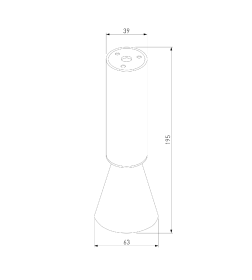 Светильник накладной светодиодный Piks 7W 4000К черный 25107/LED