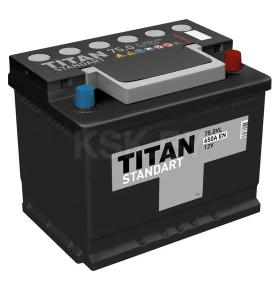 Аккумулятор TITAN STANDART 6СТ-75.0 VL R+