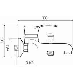 Смеситель для ванны РМС SL86-009