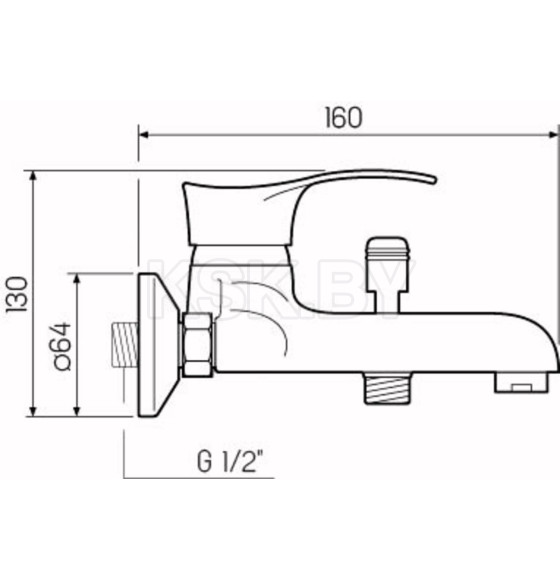 Смеситель для ванны РМС SL86-009 (SL86-009) 