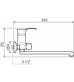 Смеситель для ванны РМС SL86-006E