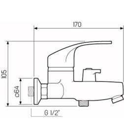 Смеситель для ванны РМС SL85-009E