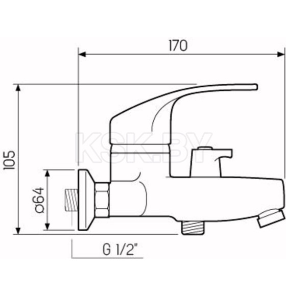 Смеситель для ванны РМС SL85-009E (SL85-009E) 