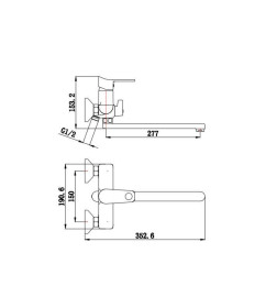 Смеситель для ванны РМС SL137-006E