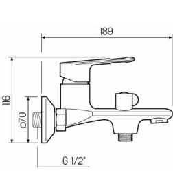 Смеситель для ванны РМС SL134-009E