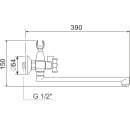 Смеситель для ванны РМС SL118-140P (SL118-140P) 