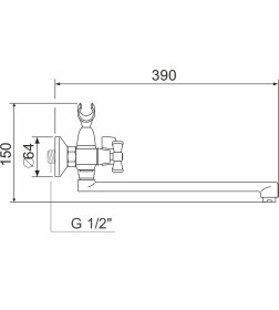 Смеситель для ванны РМС SL118-140P