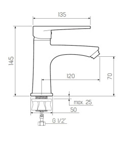 Смеситель для умывальника РМС SL141-001F