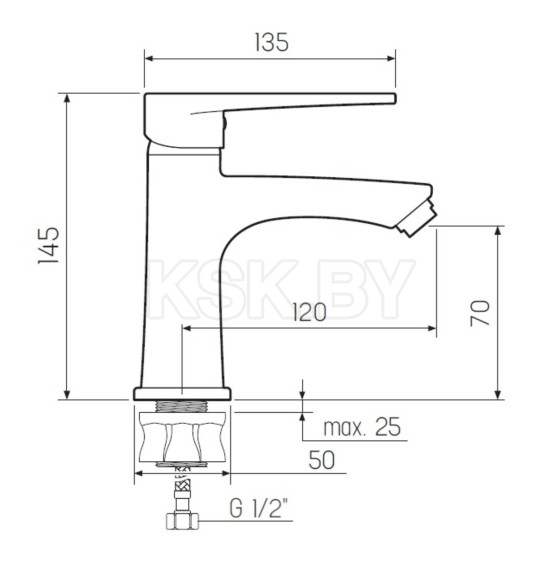 Смеситель для умывальника РМС SL141-001F (SL141-001F) 