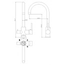 Смеситель для кухни Rossinka Silvermix  Z35-28 (Z35-28) 