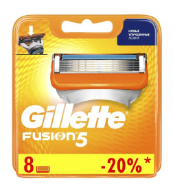 Кассеты Gillette FUSION  8шт