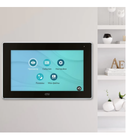 Видеодомофон CTV-M5702 B черный, встроенный модуль Wi-Fi, диагональ 7" CTV