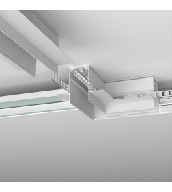 Коннектор угловой для встраиваемого шинопровода под ГКЛ 9,5мм белый Slim Magnetic 85214/00