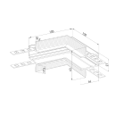 Коннектор угловой внутренний для встраиваемого шинопровода под ГКЛ 9,5мм белый Slim Magnetic 85213/00 (a067507) 