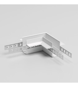 Коннектор угловой для встраиваемого шинопровода под ГКЛ 12,5мм белый Slim Magnetic 85212/00