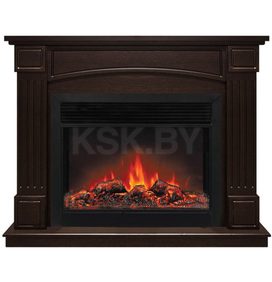 Каминокомплект Смолком BOSTON MB/JUP/SYM26 c Real Flame MOONBLAZE DELUXE-S BL LT Венге (шпон красное дерево) (BOSMBMODEBLLTВ(кд) 