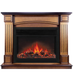 Каминокомплект Смолком BOSTON MB/JUP/SYM26 c Real Flame MOONBLAZE DELUXE-S BL LT Дуб антик