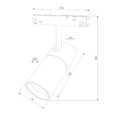 Светильник трековый 20W 3000K черный Slim Magnetic R03 85013/01 (a067380) 