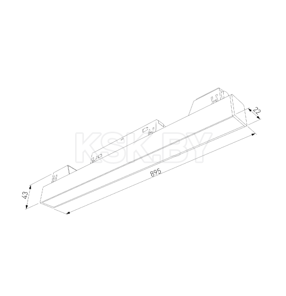 Светильник трековый 30W 3000K черный Slim Magnetic L02 85034/01 (a067375) 