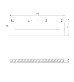 Светильник трековый 18W 3000K черный Slim Magnetic HL03 85209/01