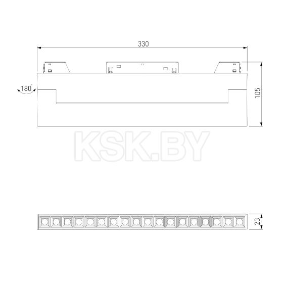 Светильник трековый 18W 3000K черный Slim Magnetic HL03 85209/01 (a067371) 