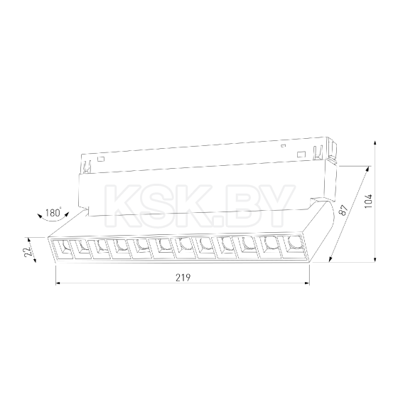 Светильник трековый 12W 3000K черный Slim Magnetic HL02 85010/01 (a067370) 