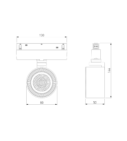 Светильник трековый 10W 4000K Stens чёрный Slim Magnetic 85198/01