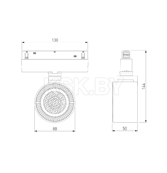 Светильник трековый 10W 4000K Stens чёрный Slim Magnetic 85198/01 (a066699) 