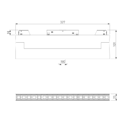 Умный трековый светильник 18W 2700-6500K Dim HL03 черный Slim Magnetic 85196/01