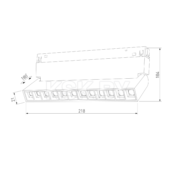 Умный трековый светильник 12W 2700-6500K Dim HL02 черный Slim Magnetic 85195/01 (a066587) 