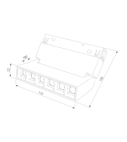 Умный трековый светильник 6W 2700-6500K Dim HL01 черный Slim Magnetic 85194/01