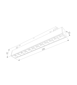 Умный трековый светильник 12W 2700-6500K Dim SL02 черный Slim Magnetic 85192/01