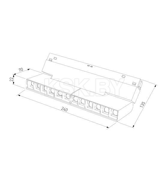 Светильник трековый 22W 4000K Mobi чёрный Slim Magnetic 85191/01 (a066540) 