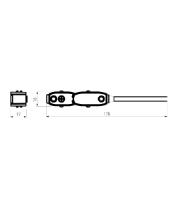 Ввод питания радиусного шинопровода черный Slim Magnetic 85162/00