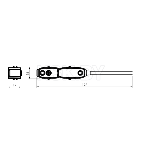 Ввод питания радиусного шинопровода черный Slim Magnetic 85162/00 (a066519) 