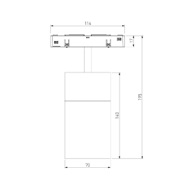 Светильник трековый для радиусного шинопровода 20W 4200K Comfi чёрный Ø 1200мм Slim Magnetic 85190/01