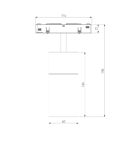 Светильник трековый для радиусного шинопровода 12W 4200K Comfi чёрный Ø 1200мм Slim Magnetic 85189/01