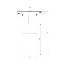 Светильник трековый для радиусного шинопровода 20W 4200K Comfi чёрный Ø 800мм Slim Magnetic 85187/01