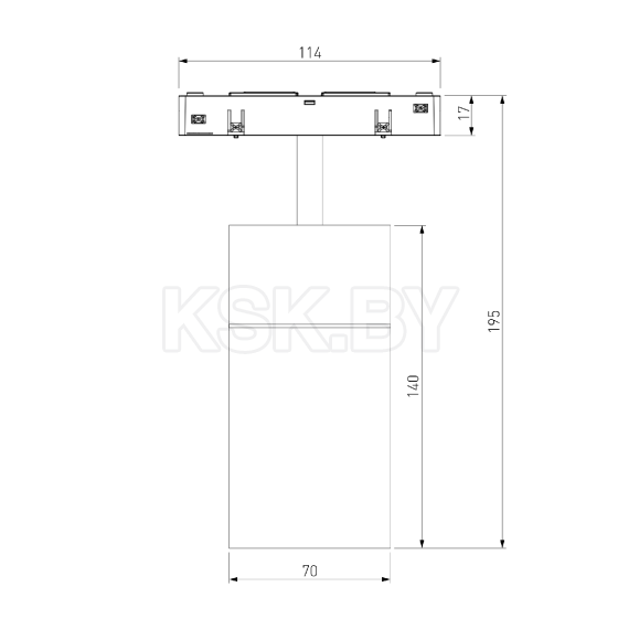 Светильник трековый для радиусного шинопровода 20W 4200K Comfi чёрный Ø 800мм Slim Magnetic 85187/01 (a066515) 